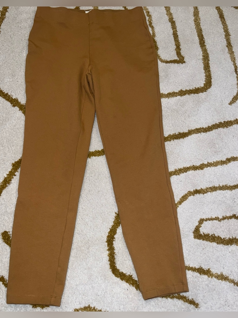 MAX STUDIO WOMENS SIZE S Caramel/ Cognac Pull On Stretch Ankle Pants